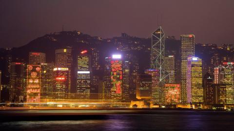 香港维多利亚港夜景图片第一辑