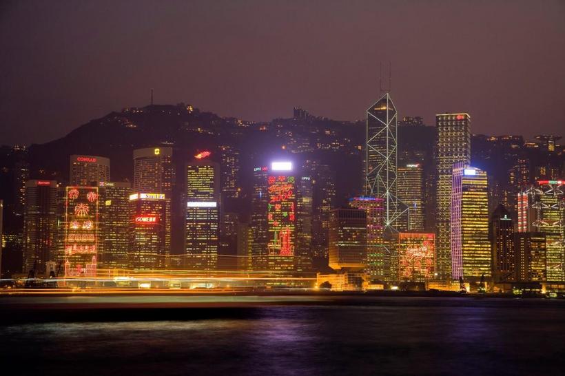 香港维多利亚港夜景图片第一辑