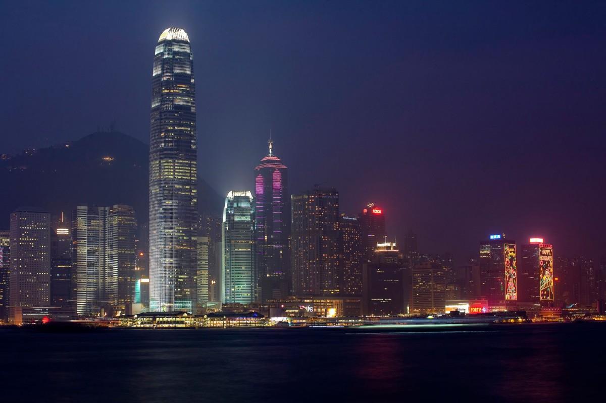 香港维多利亚港夜景图片第一辑