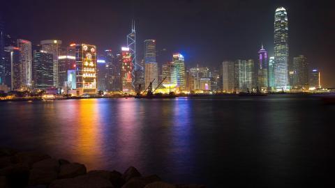 香港维多利亚港夜景图片第一辑