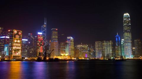 香港维多利亚港夜景图片第一辑