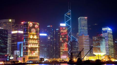 香港维多利亚港夜景图片第一辑