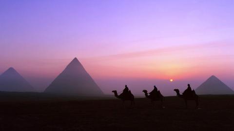 埃及法老和金字塔图片