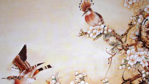 工笔画写意花鸟图片