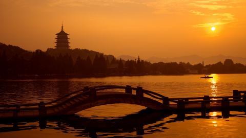 美丽的杭州西湖风光图片