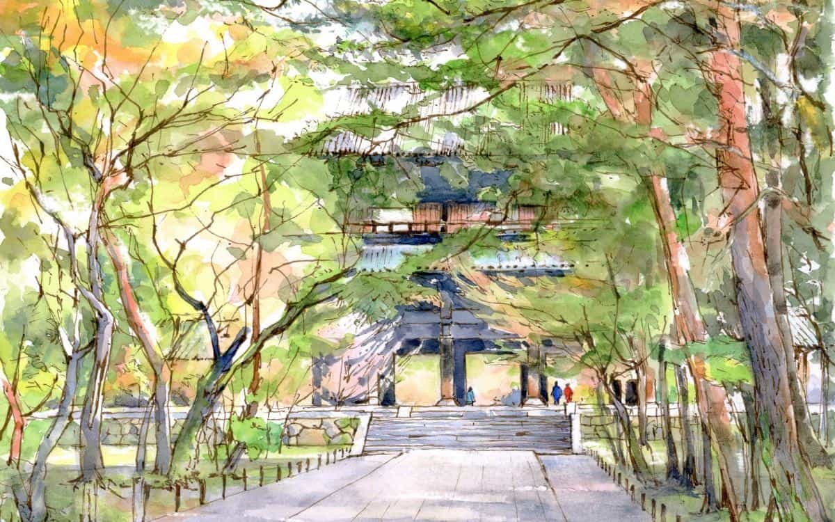 日本画师小森裕三水彩风景画