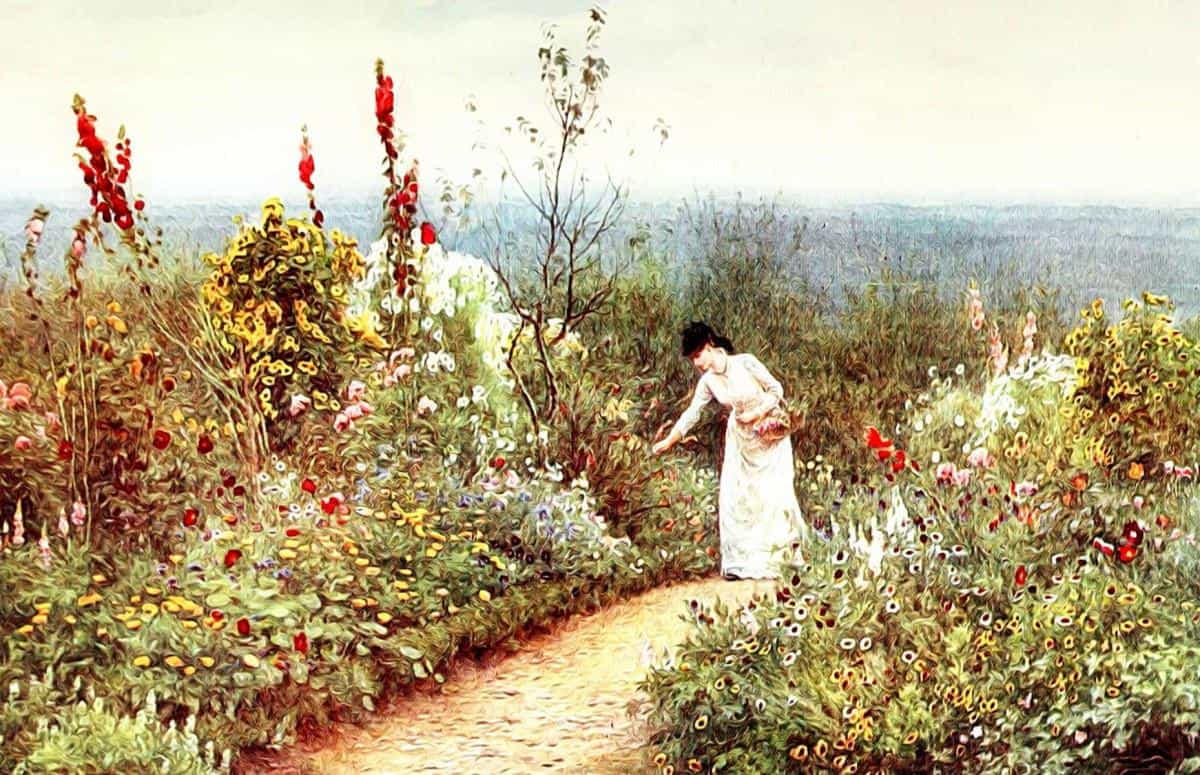 乡村风景水彩画图片