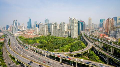 壮观的上海高架桥(立交桥)图片