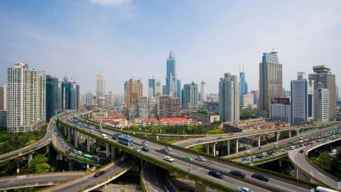 壮观的上海高架桥(立交桥)图片