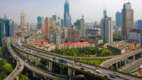 壮观的上海高架桥(立交桥)图片