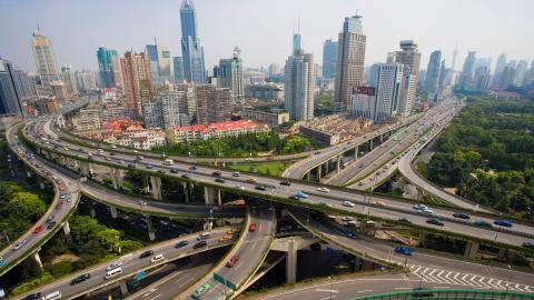 壮观的上海高架桥(立交桥)图片