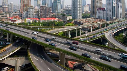 壮观的上海高架桥(立交桥)图片