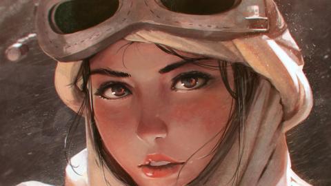 逼真手绘美女图片