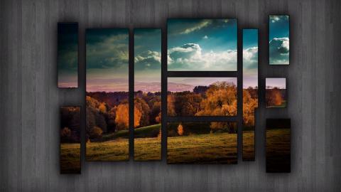 秋天的童话风景图片