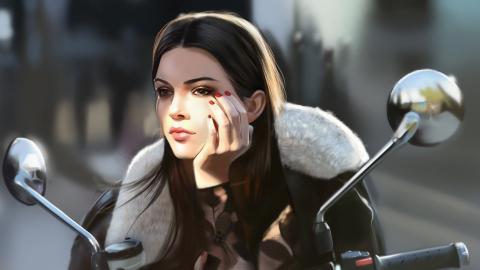 手绘人像作品图片