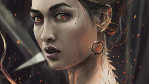 手绘人像作品图片