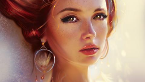 手绘人像作品图片