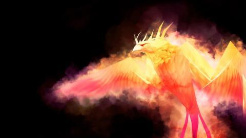 火凤凰卡通图案图片