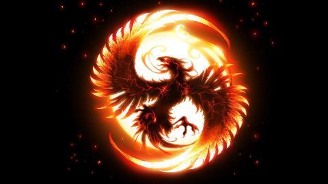 火凤凰卡通图案图片