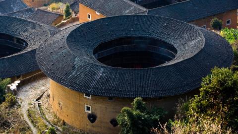 福建龙岩永定土楼图片