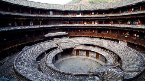 福建龙岩永定土楼图片