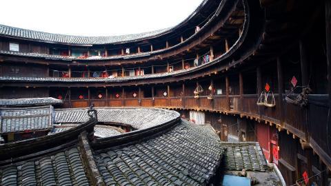 福建龙岩永定土楼图片