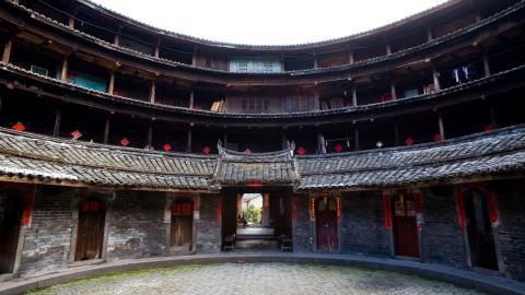 福建龙岩永定土楼图片