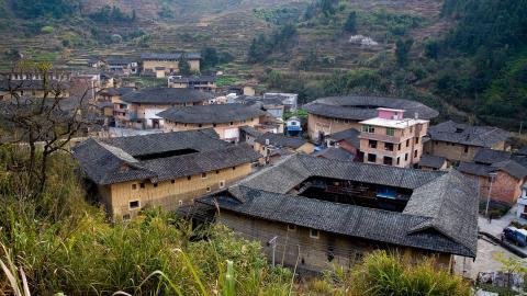 福建龙岩永定土楼图片