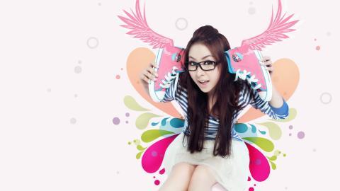 美女桌面背景图片