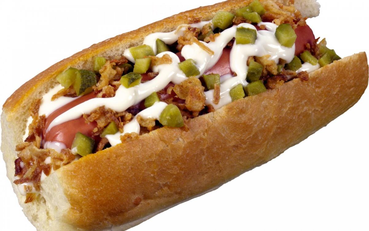 食物热狗面包图片