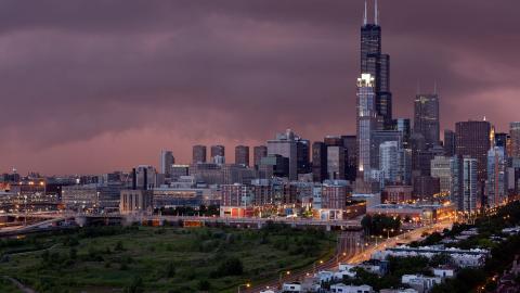 美国芝加哥城市建筑风景图片