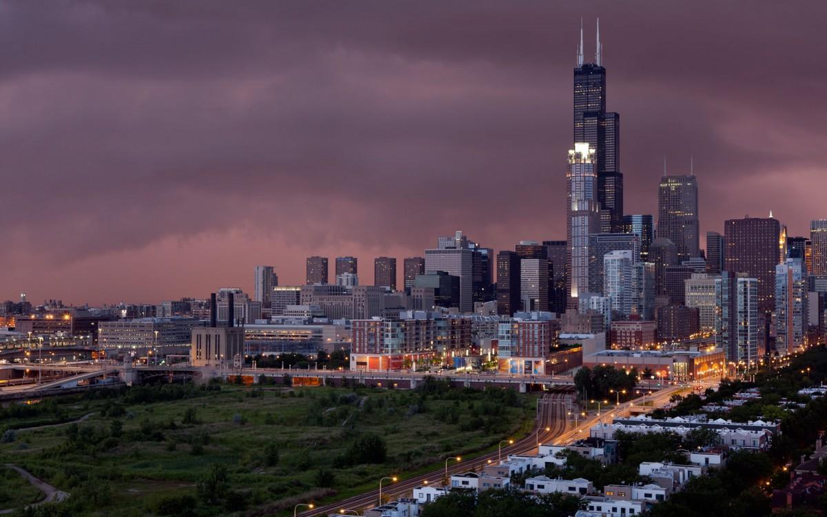 美国芝加哥城市建筑风景图片