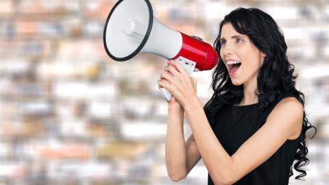 手持扩音喇叭图片