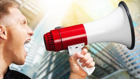 手持扩音喇叭图片