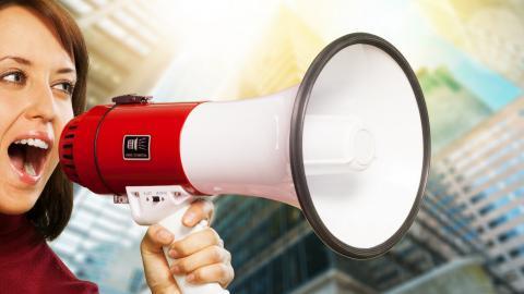 手持扩音喇叭图片