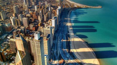 美国芝加哥城市建筑风景图片