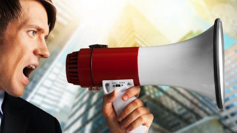 手持扩音喇叭图片