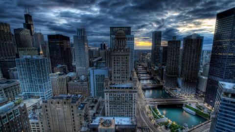 美国芝加哥城市建筑风景图片