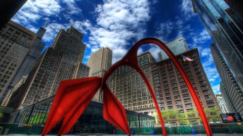 美国芝加哥城市建筑风景图片