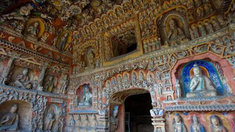 山西大同云冈石窟图片