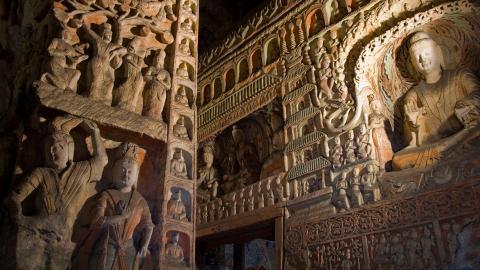 山西大同云冈石窟图片