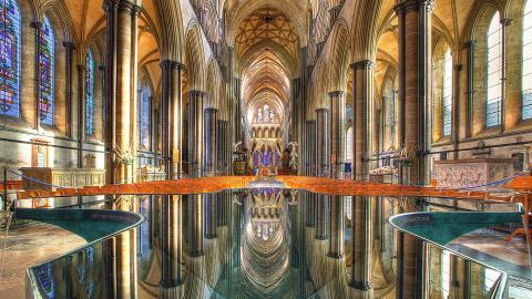 欧洲教堂室内建筑图片