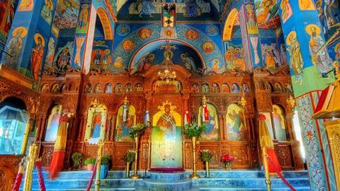 欧洲教堂室内建筑图片