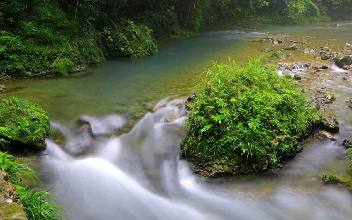 山间溪流美丽风景图片