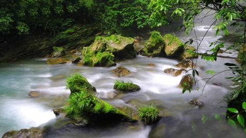 山间溪流美丽风景图片