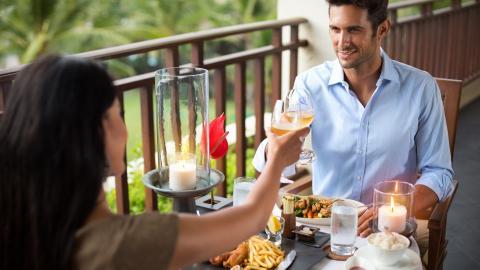 情人情侣烛光晚餐图片