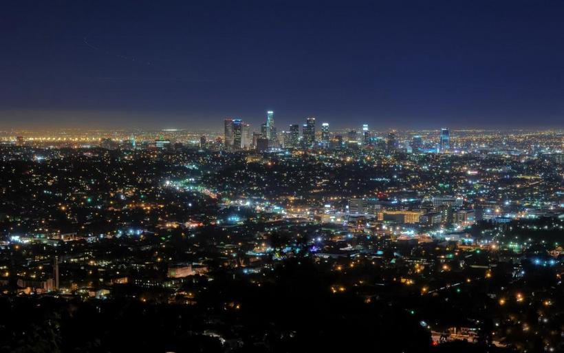 天使之城洛杉矶夜景图片