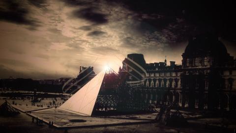 法国巴黎卢浮宫高清图片