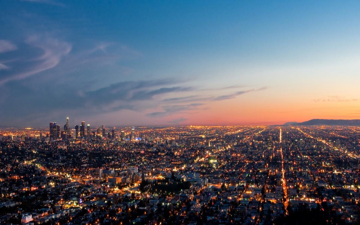 天使之城洛杉矶夜景图片