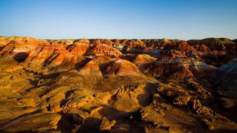 千彩古堡五彩湾图片